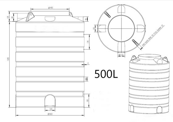 Customizde OEM Rotational Molding Plastic Water Tank with Best Quality