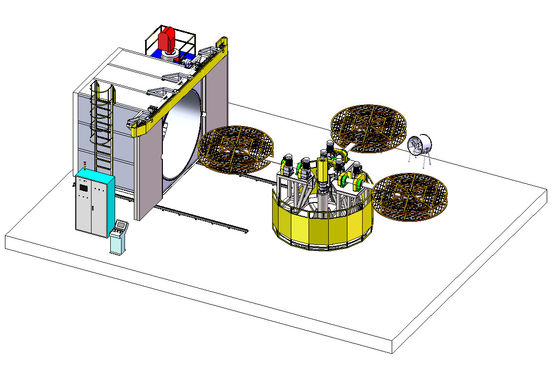 Oven Carousel Rotational Molding Machine 3 Arms 4 Arm