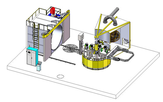 Oven Carousel Rotational Molding Machine 3 Arms 4 Arm