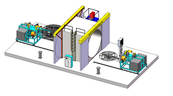 2 Arms Shuttle Rotomolding Machine Oven Type Customized