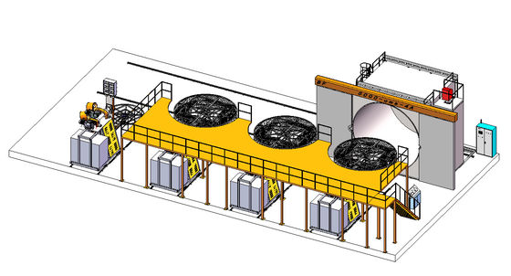 Shuttle Rotomolding Machine Oven Moveable 3000mm