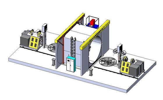Rotomoulding Water Tank Making Machine Shuttle Type 2  Arm L 4000 Oven