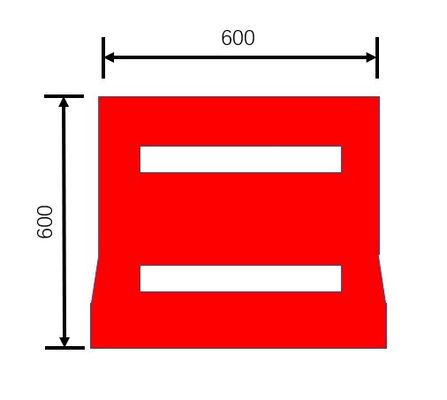 Rotational Moulding Products Road Barrier（RED） 600x600
