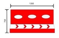 Rotational Roto Molded Products Road Barrier 1350x750mm 3 Holes