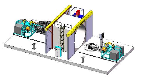 2.5m Oven Rotomoulding Shuttle Machine