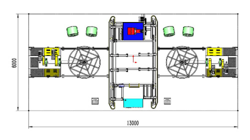 2.5m Oven Rotomoulding Shuttle Machine