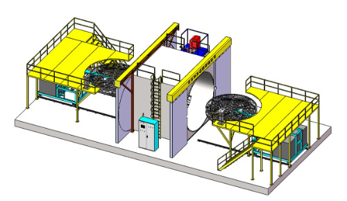 2.5m Oven Rotomoulding Shuttle Machine