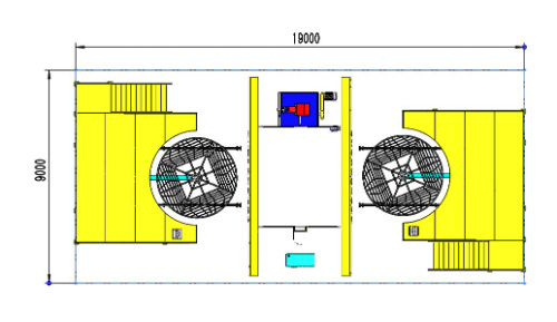 4.0m Oven Shuttle Rotational Moulding Equipment Customized
