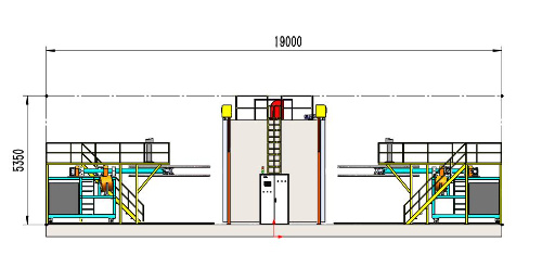4.0m Oven Shuttle Rotational Moulding Equipment Customized