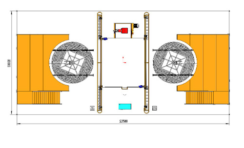 4.5m Oven Rotomoulding Shuttle Machine