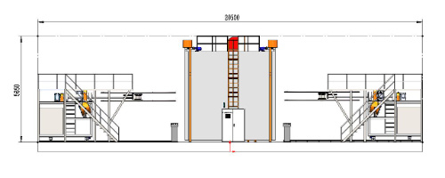 4.5m Oven Rotomoulding Shuttle Machine
